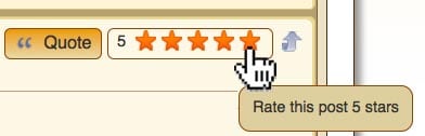 forum post rating stars