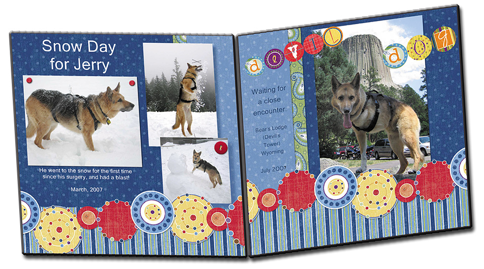 Personalized Digital Scrap Book Storybook Sample Layout Page 2